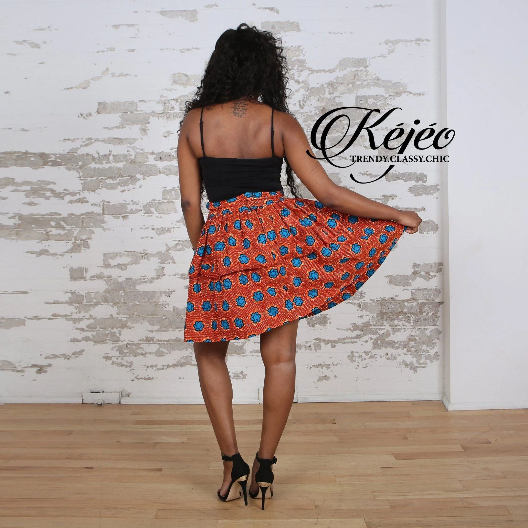 ADELINE African Print Women's Skirt (Mini)