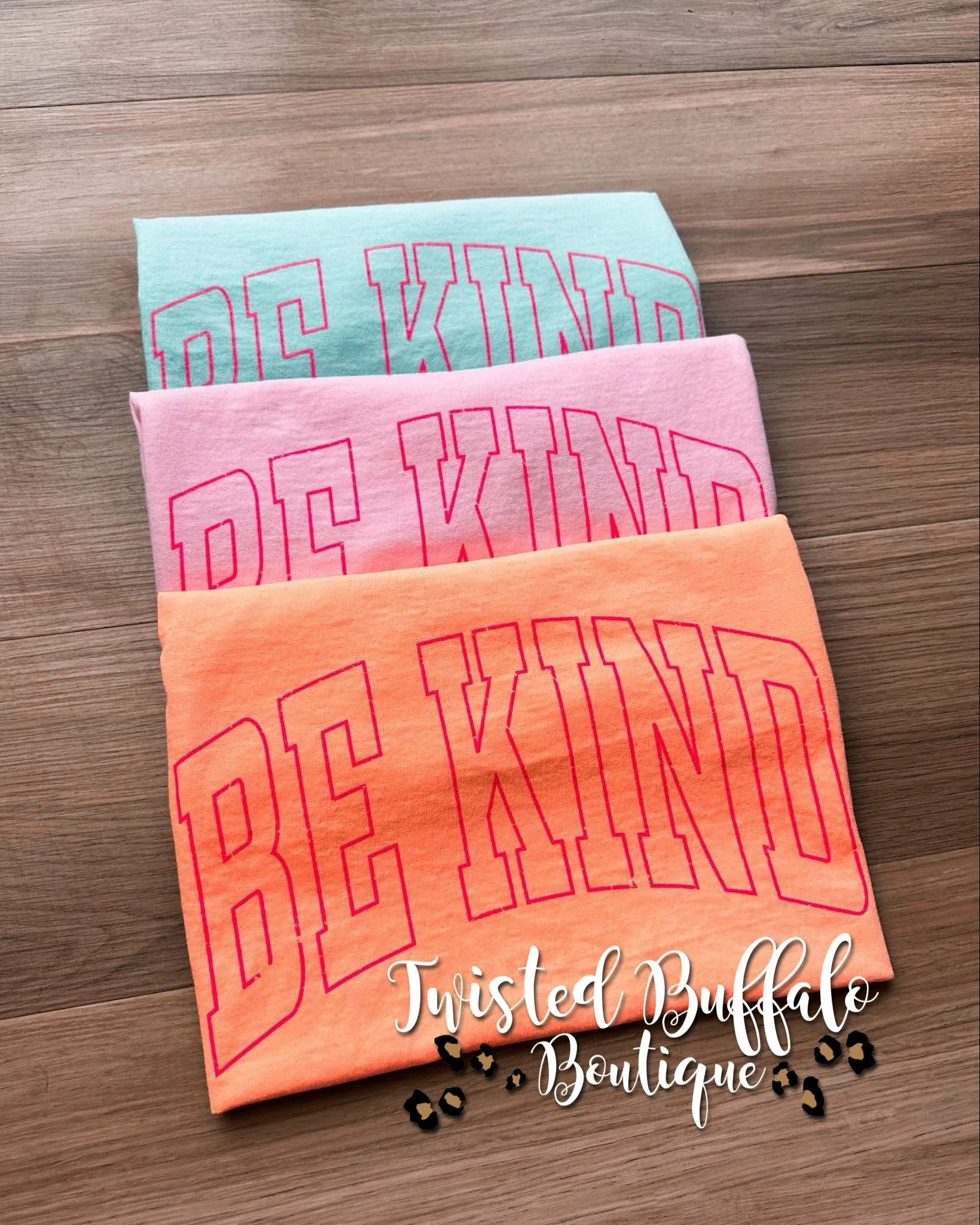 {ALWAYS BE KIND, PEOPLE!} BE KIND Bubblegum Pink, Seafoam or Neon Red Orange Crew Neck Tee