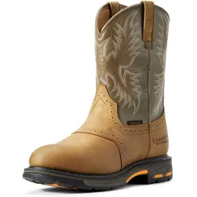 Ariat Men's WorkHog 10" Soft Toe WP Western Work Boot - Aged Bark - 10008633