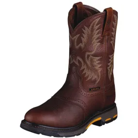 Ariat Men's WorkHog Pull-On 10 Soft Toe Western Work Boot - Copper - 10001187