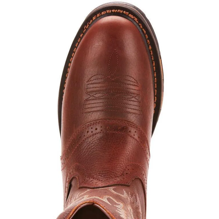 Ariat Men's WorkHog Pull-On 10 Soft Toe Western Work Boot - Copper - 10001187