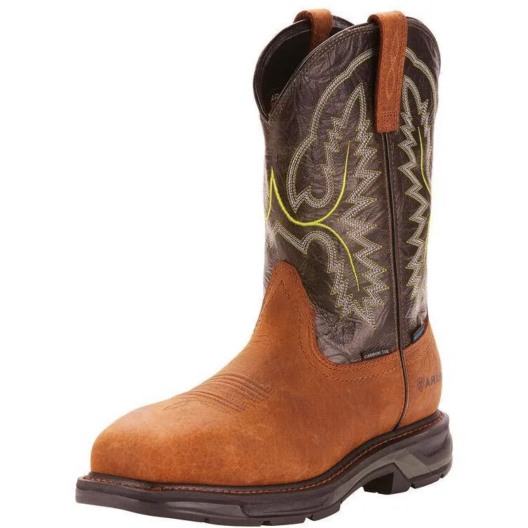 Ariat Men's WorkHog XT 11 Carbon Toe WP Western Work Boot - Bark - 10024966