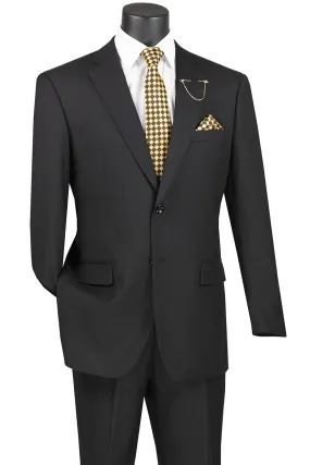 Black Regular Fit Two Piece Suit