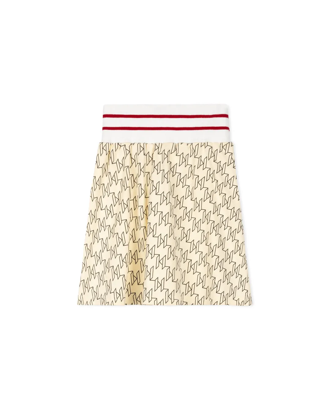 Calvin - Striped Waistband Printed Skirt