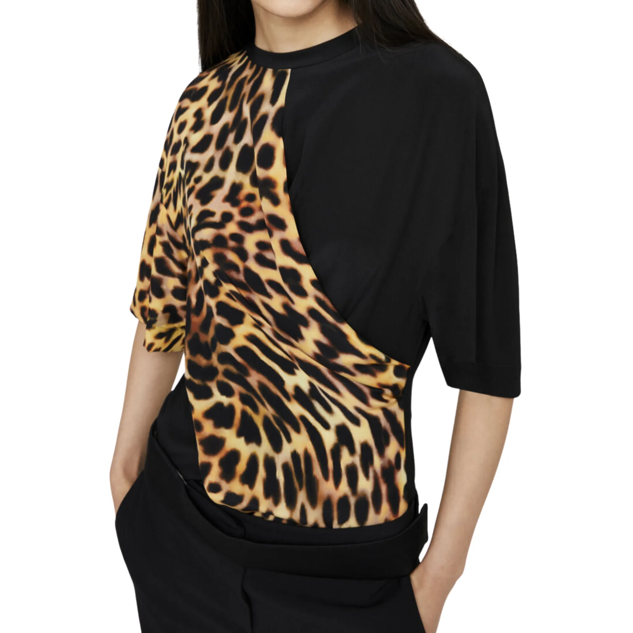 Cheetah Print Silk Top