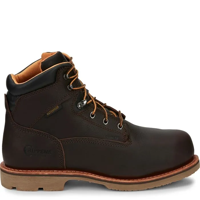 Chippewa Men's Bolville 6 Comp Toe WP Metguard Work Boot- Brown- 73201