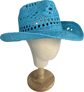 Collusion Wide Boy Cowboy Hat In Bright Blue One Size