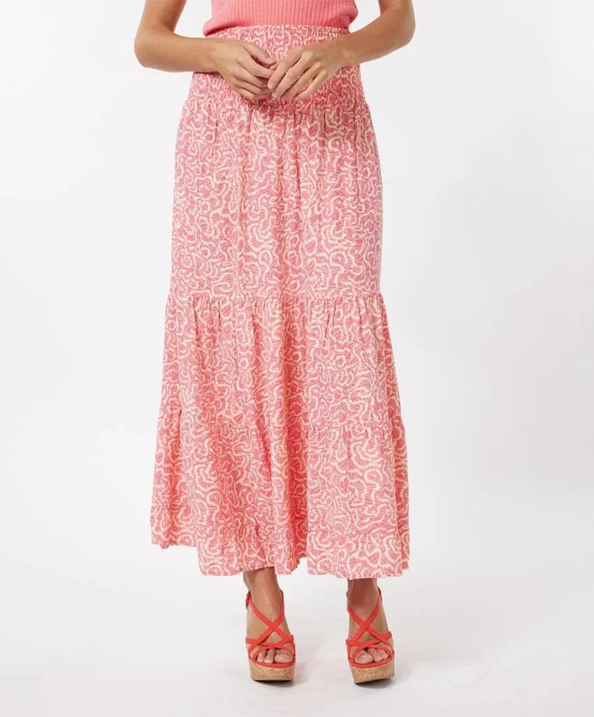 Esqualo Long Skirt Vacay Print - HS2314219