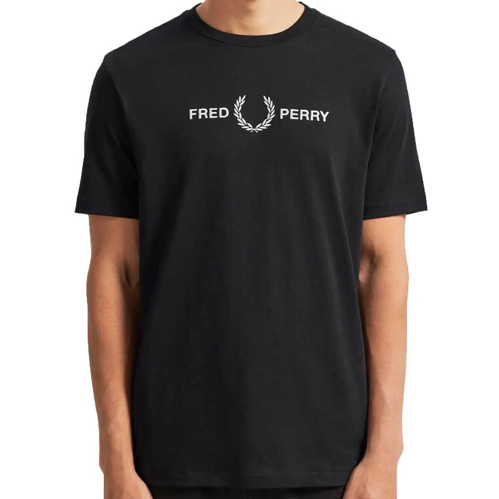 Fred Perry Embroidered Graphic T-Shirt - Black M7514