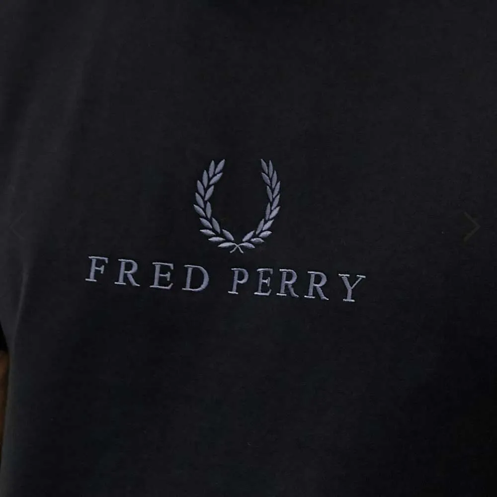 Fred Perry Embroidered Graphic T-Shirt - Black M7514