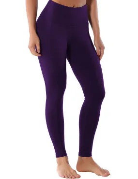 Hip Line Side Pockets Yoga Pants eggplantpurple