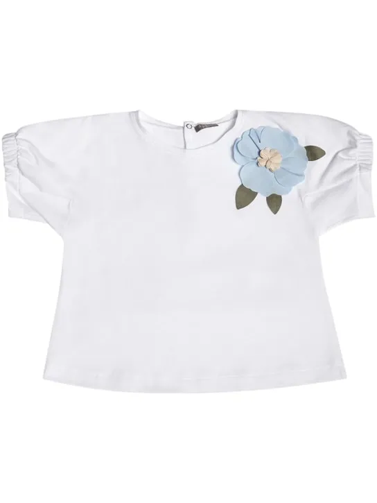 Il Gufo   Cotton jersey t-shirt &amp; poplin skirt 