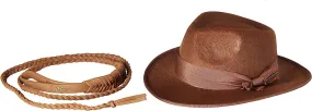 Indiana Jones Blister Hat and Whip for Kids - Indiana Jones