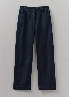 Indigo Denim Slim Leg Pants | Indigo