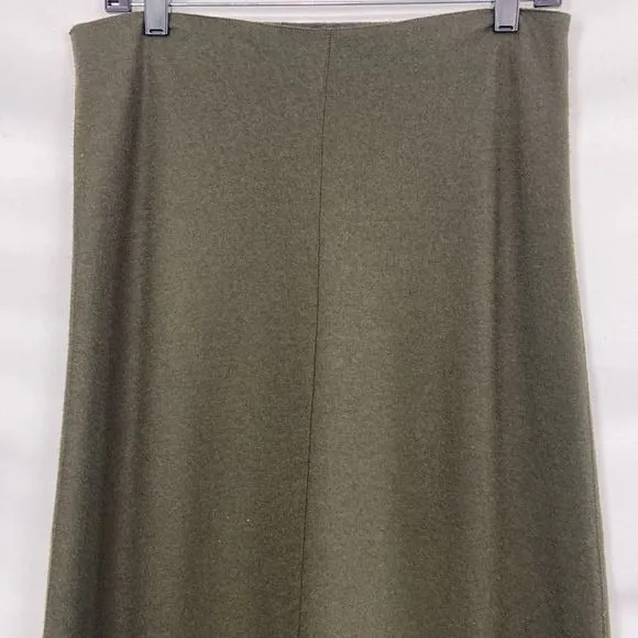 Jill SanderOlive Wool Maxi Skirt