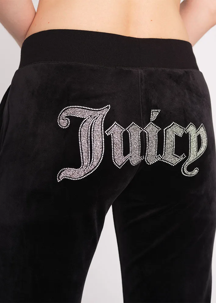 Juicy Couture Caviar Bead Western Diamante Pants - Black