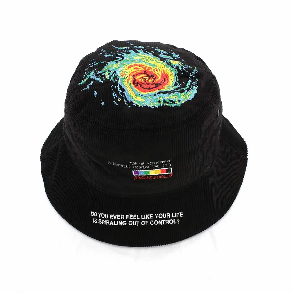 Jungles Spiraling Corduroy Bucket Hat