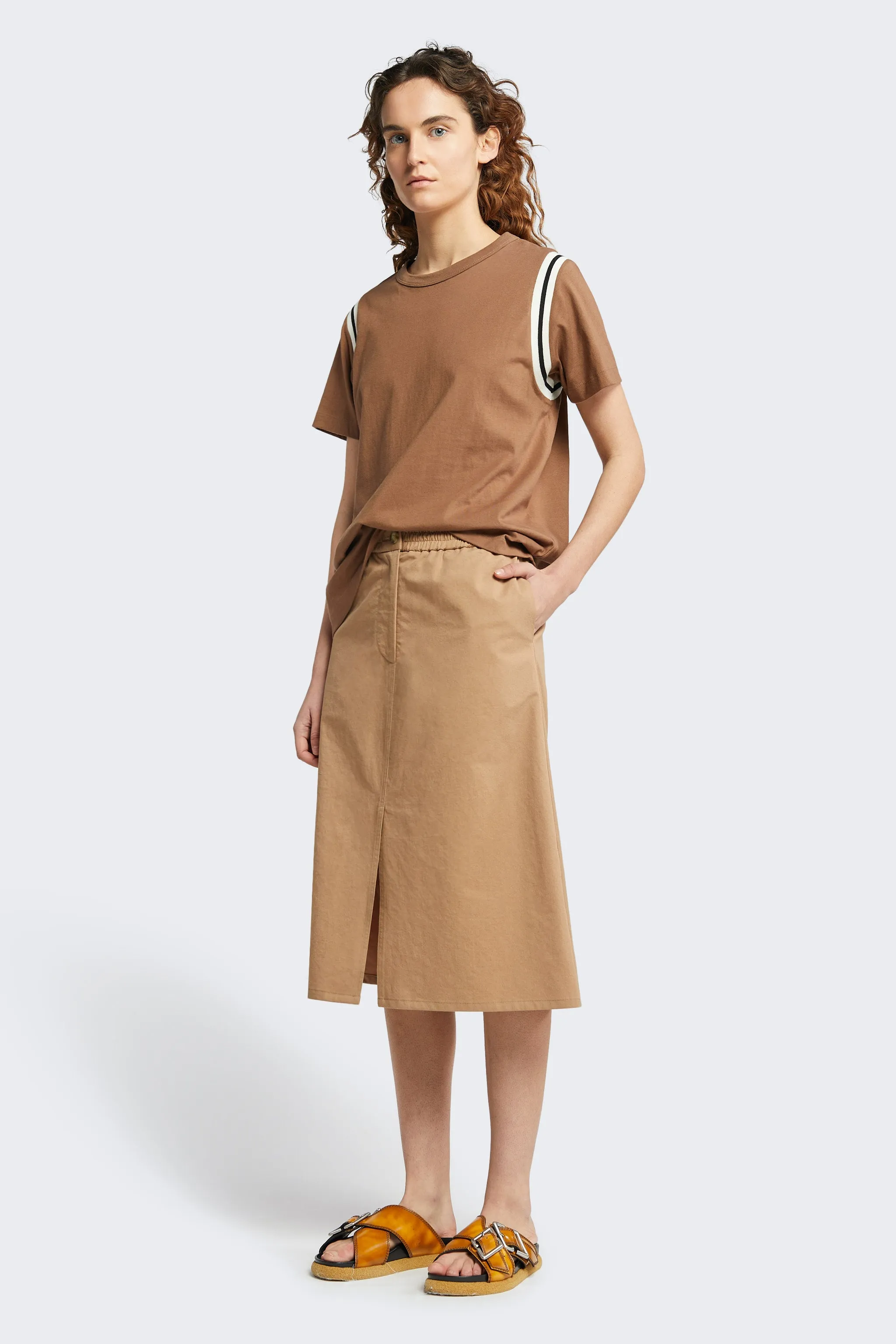 Ladder Skirt Tan