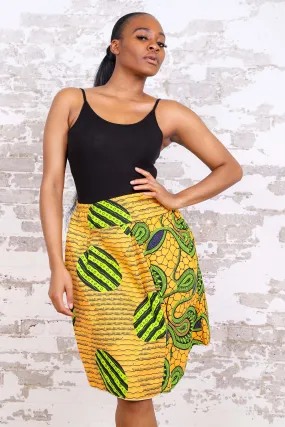 LAURAINE AFRICAN PRINT WOMEN'S MINI SKIRT