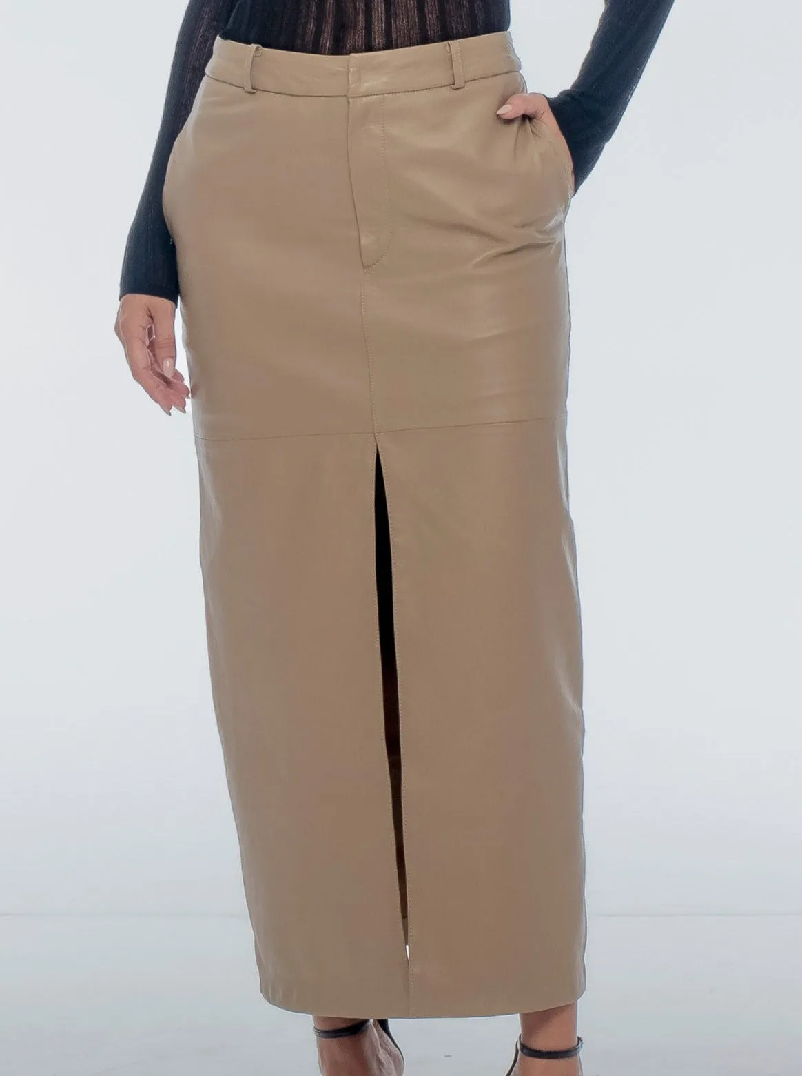 LEON MAXI SKIRT - SESAME