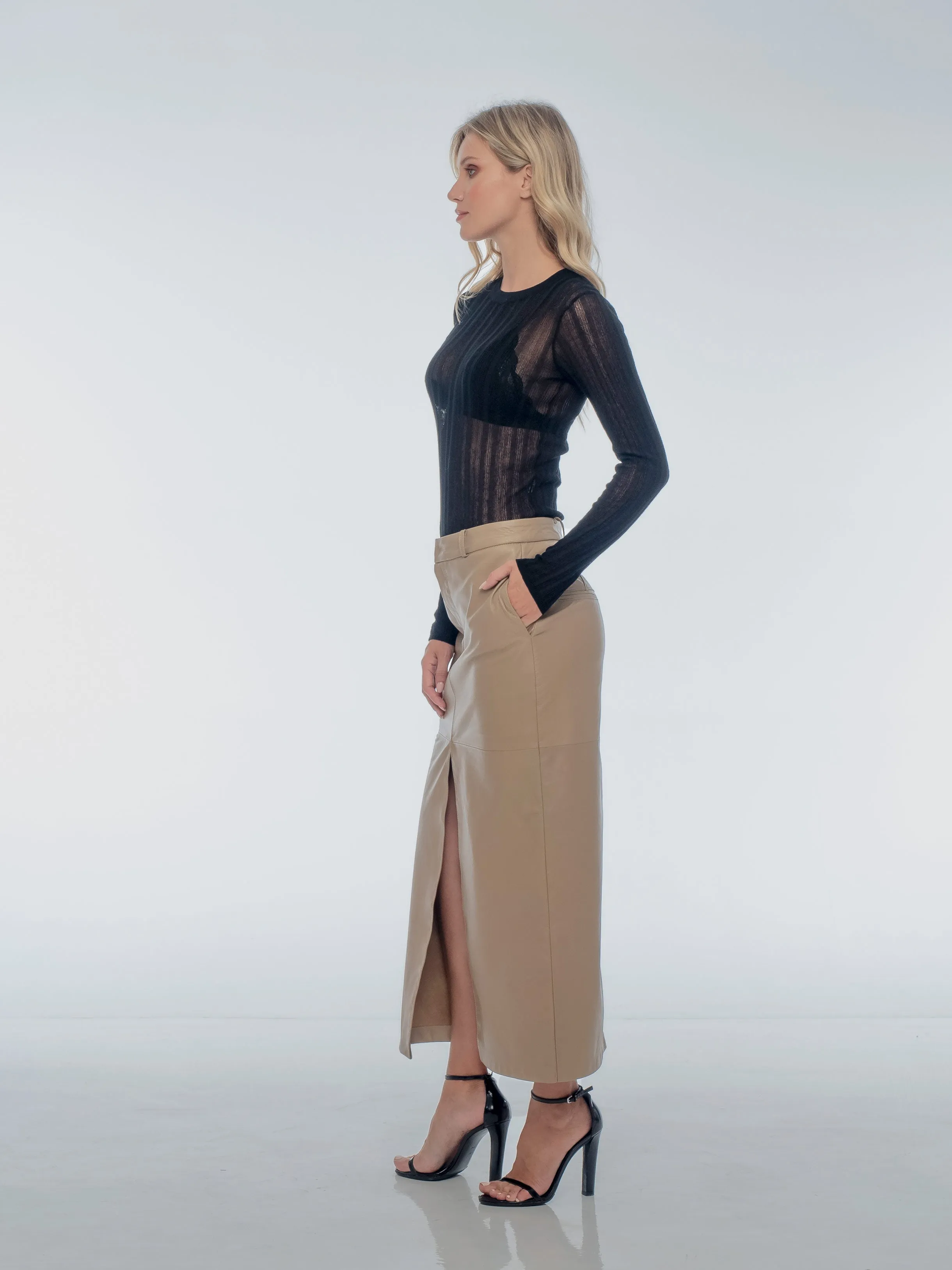 LEON MAXI SKIRT - SESAME