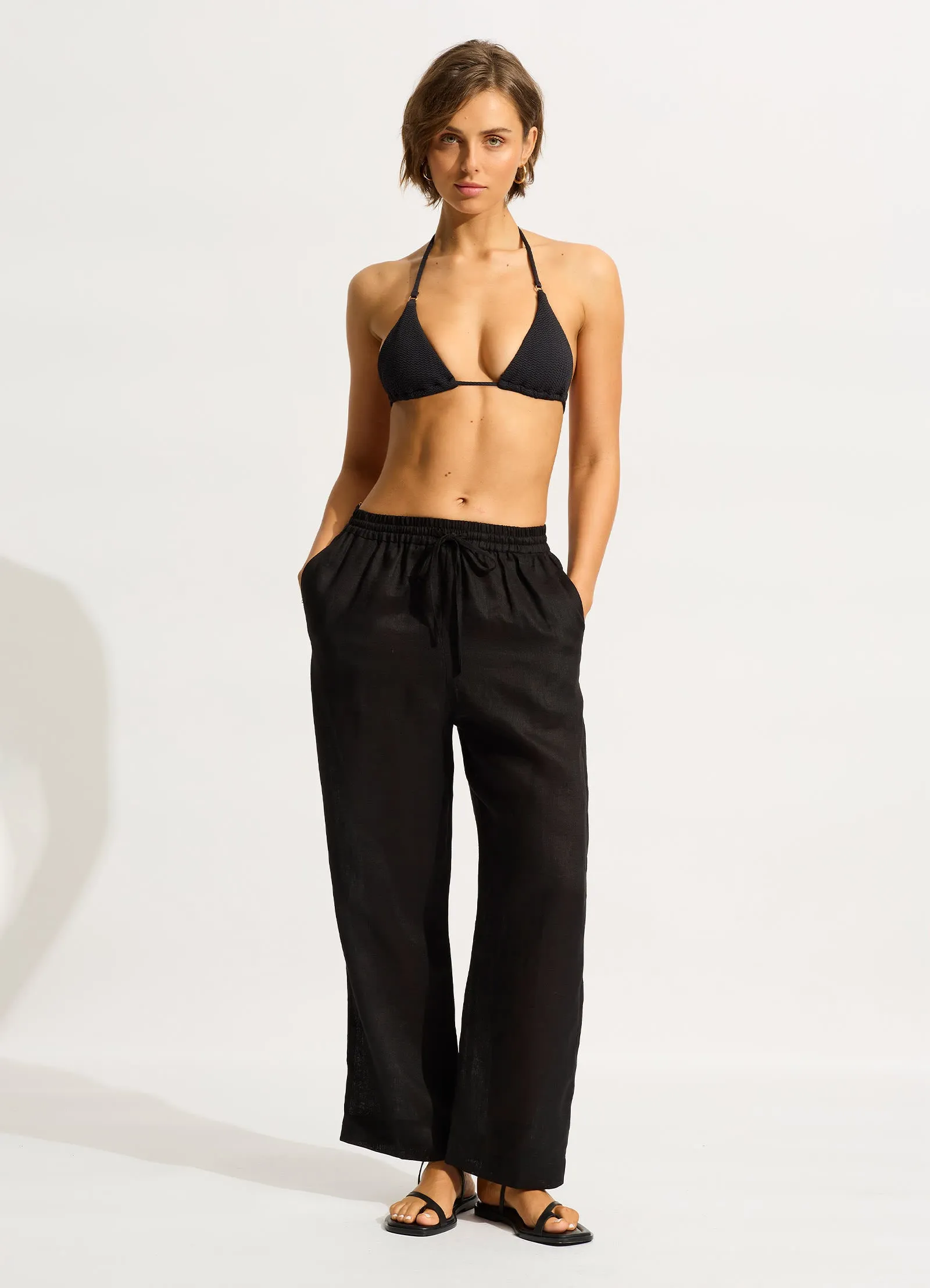 Linen Pant - Black