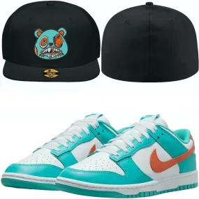 Miami Dolphin Dunks Fitted Hat to Match - MIAMI MONEY TALKS BAWS