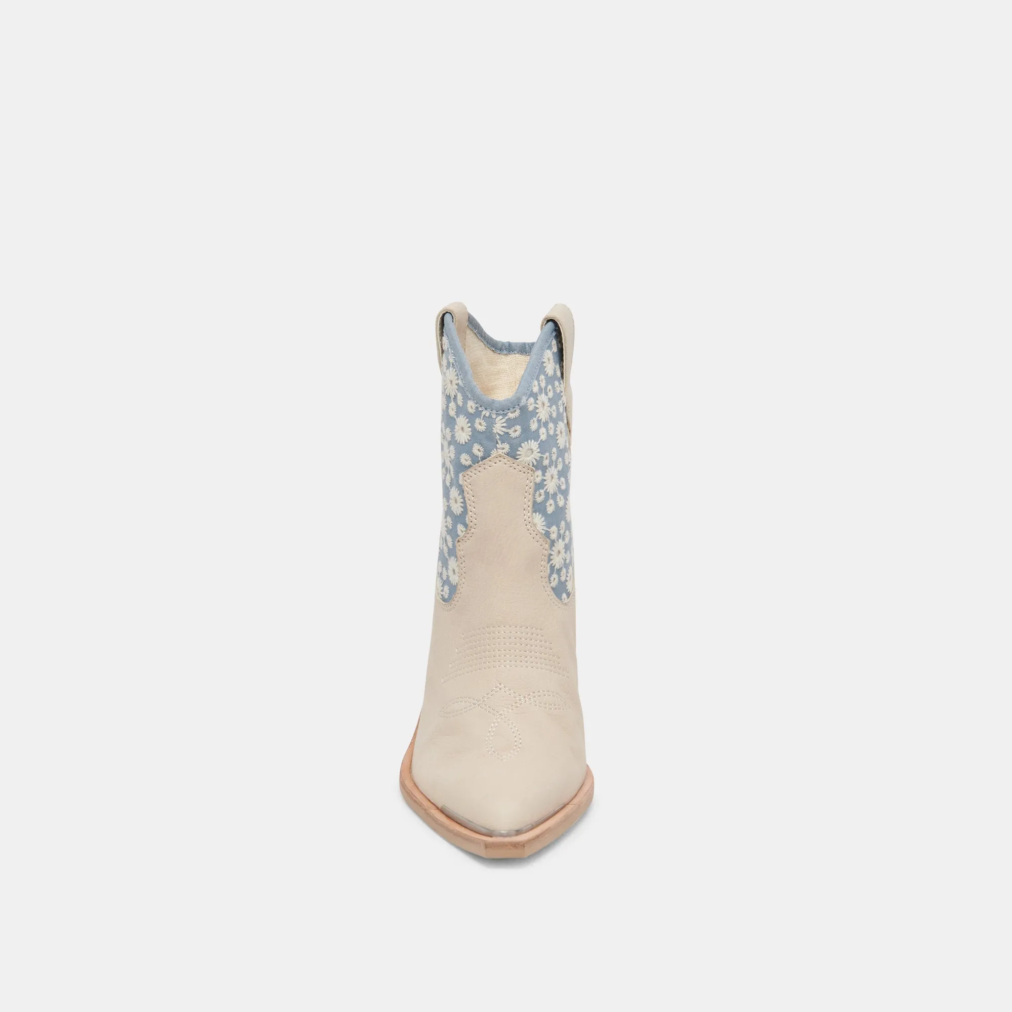 NASHE BOOTIES BLUE FLORAL NUBUCK