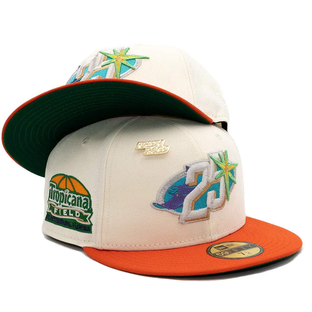 NEW ERA X FRESH RAGS 59FIFTY 25 Seasons TAMPA BAY RAYS TROPICANA FIELD SIDE PATCH