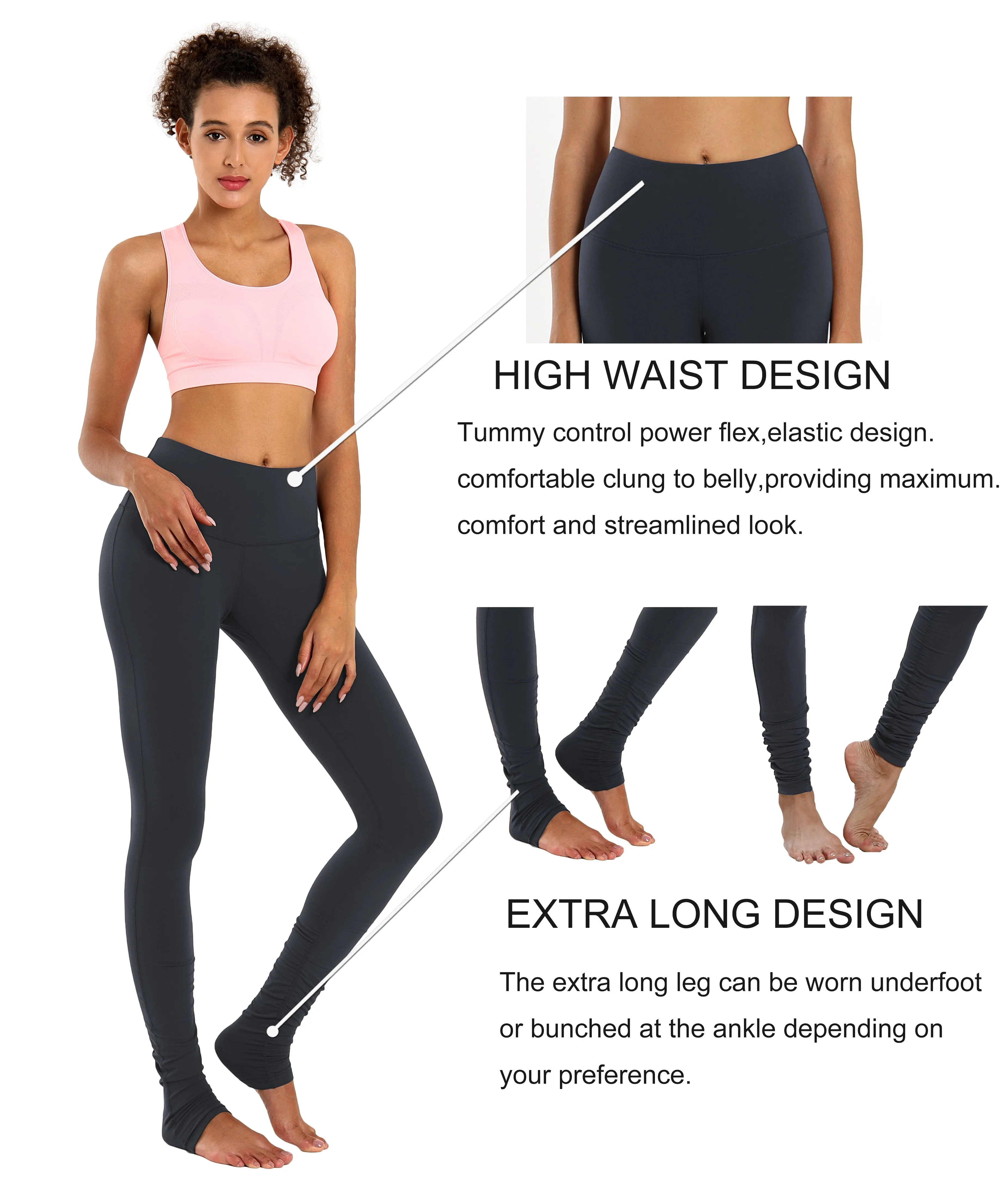 Over the Heel Yoga Pants shadowcharcoal ins