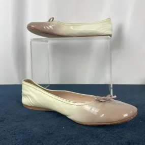 PradaCreamTan Ombré Patent Flats