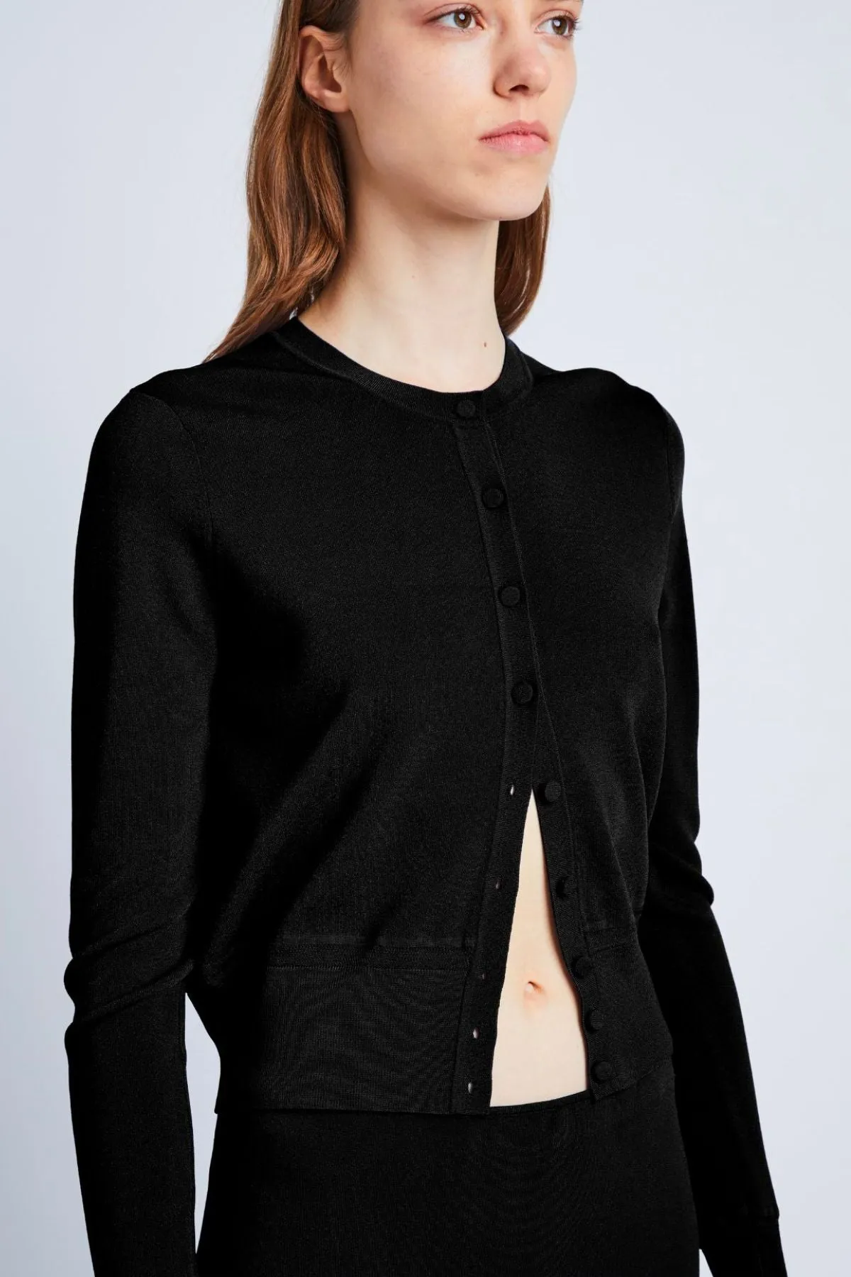 Proenza Schouler Silk Viscose Cardigan - Black