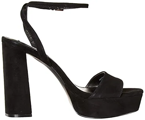 Steve Madden Women's Lessa Pump, Black Suede, 8.5