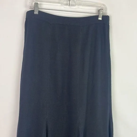 StJohnBlack Flare Bottom Long Knit Skirt