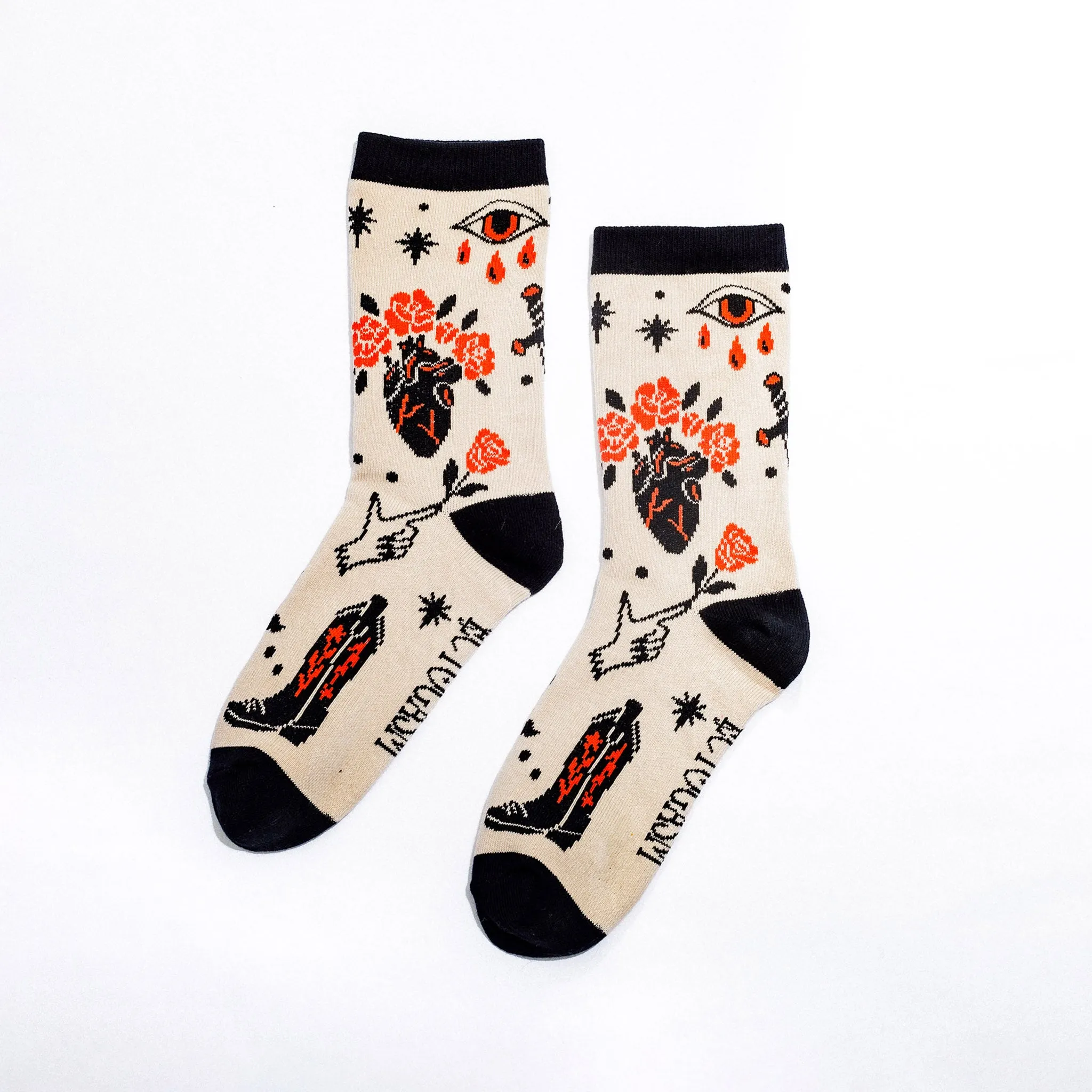 Tattoo Flash Crew Socks