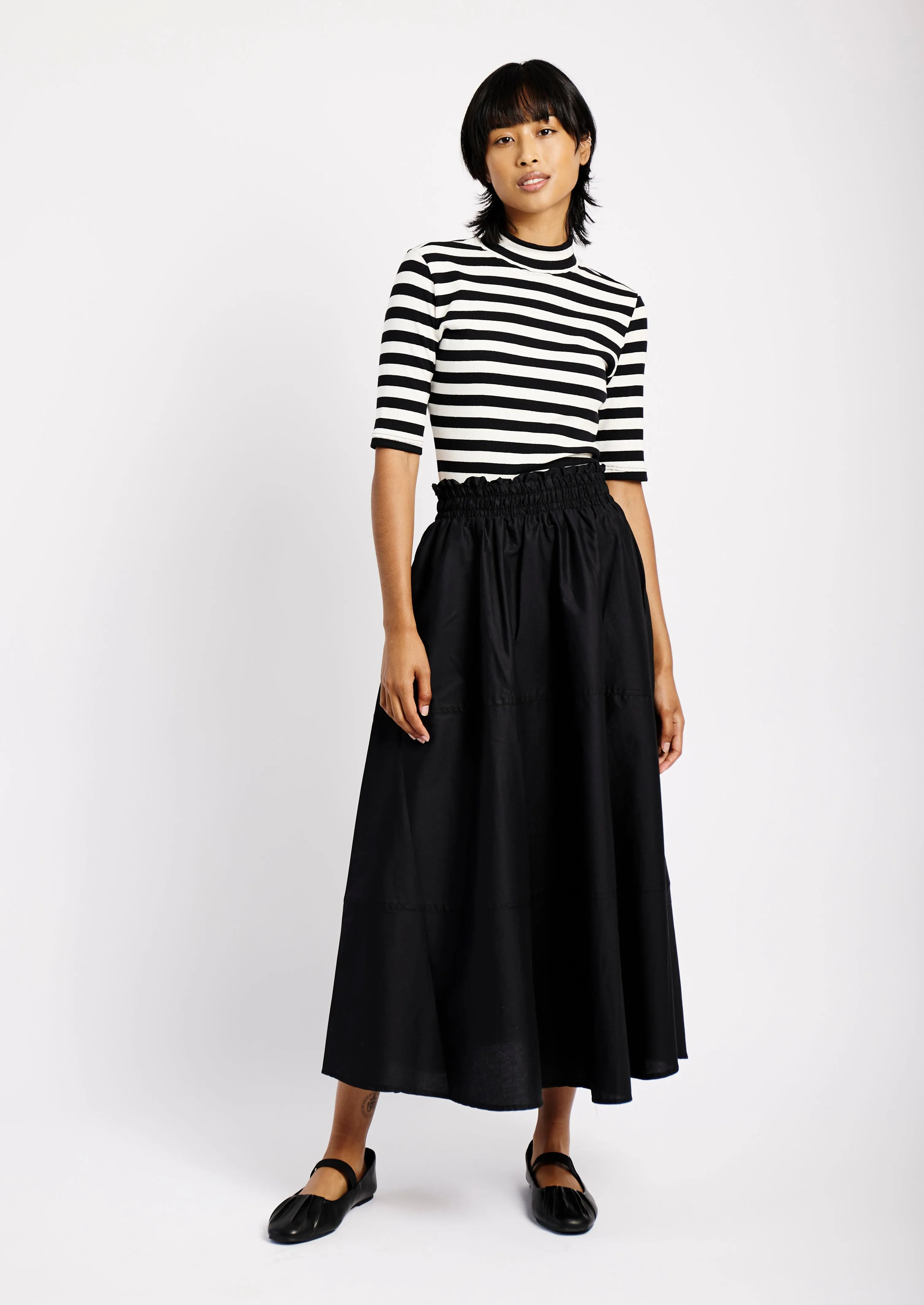 Tiered Cotton Skirt