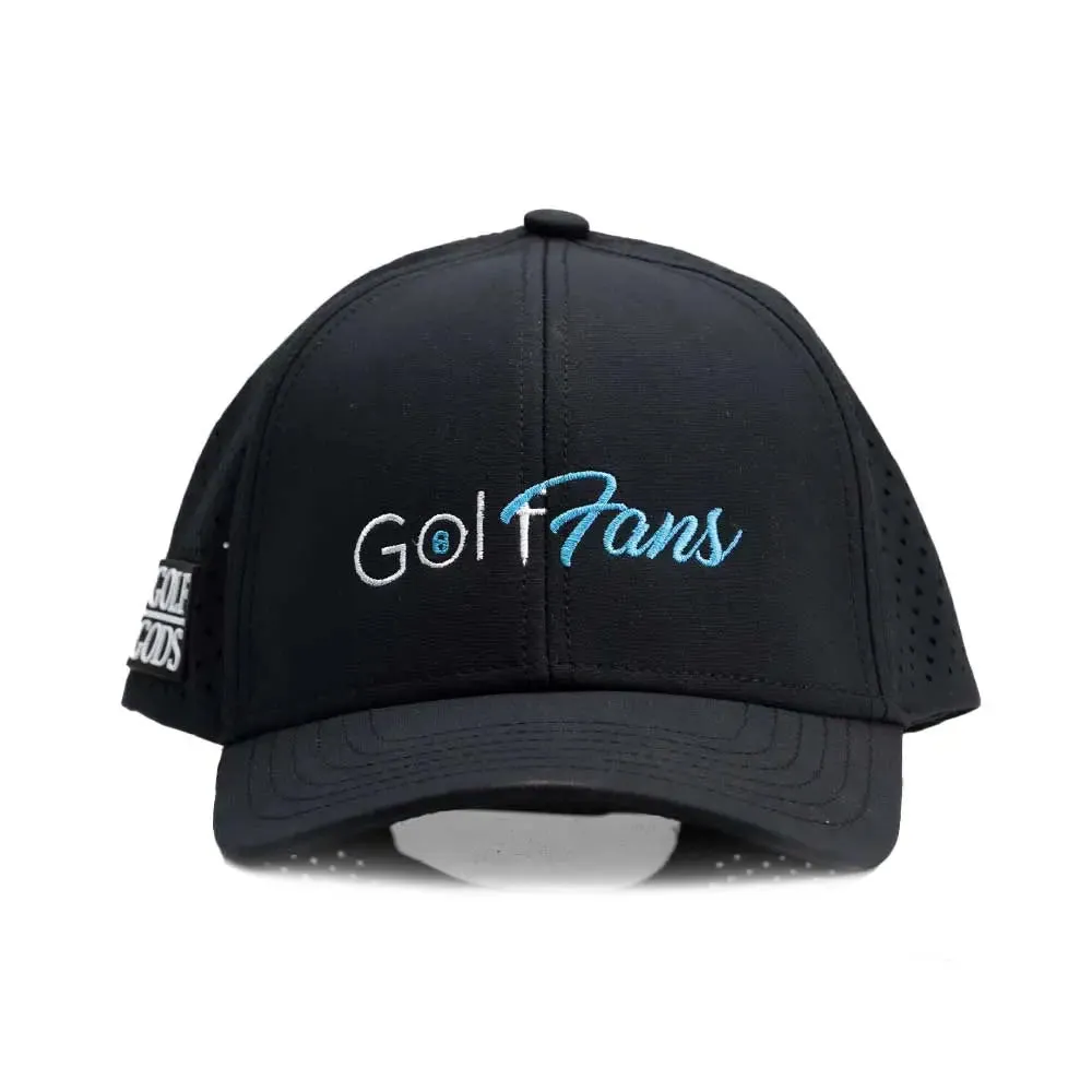 TOUR PRO Golf Fans in Black with Curved Brim