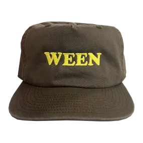 Ween Embroidered Snapback Hat - Brown / Gold