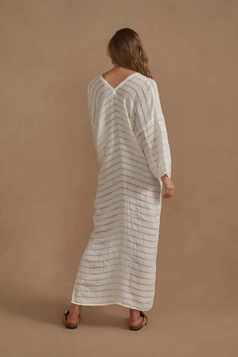 ZALI DRESS-PANNA WHITE